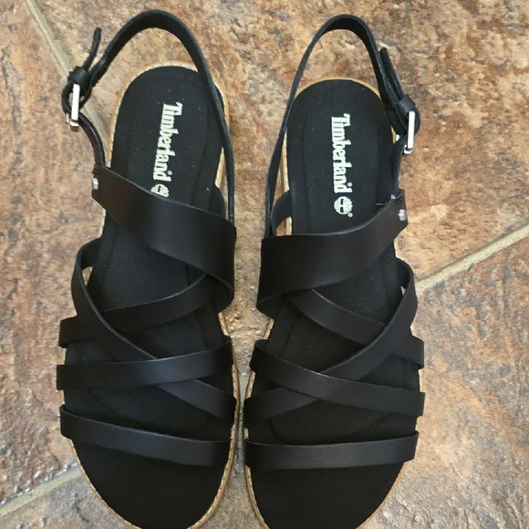 Timberland Black Strappy Sandals - Picture 3 of 8